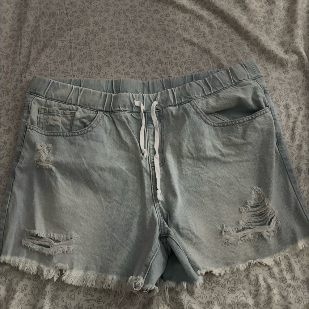 YMI Blue Jean Shorts Distressed Frayed Hem